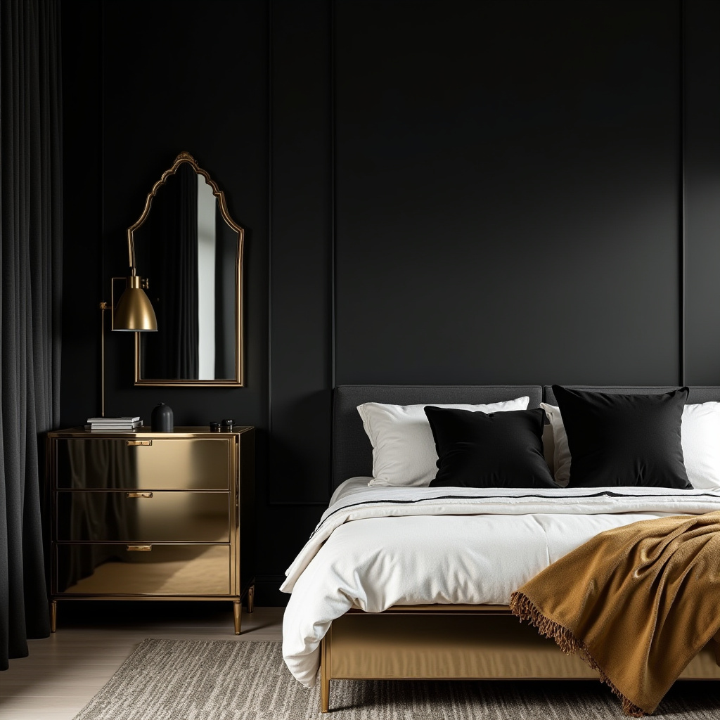 Black White And Gold Bedroom 2