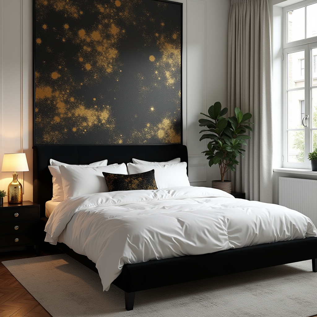 Black White And Gold Bedroom 21