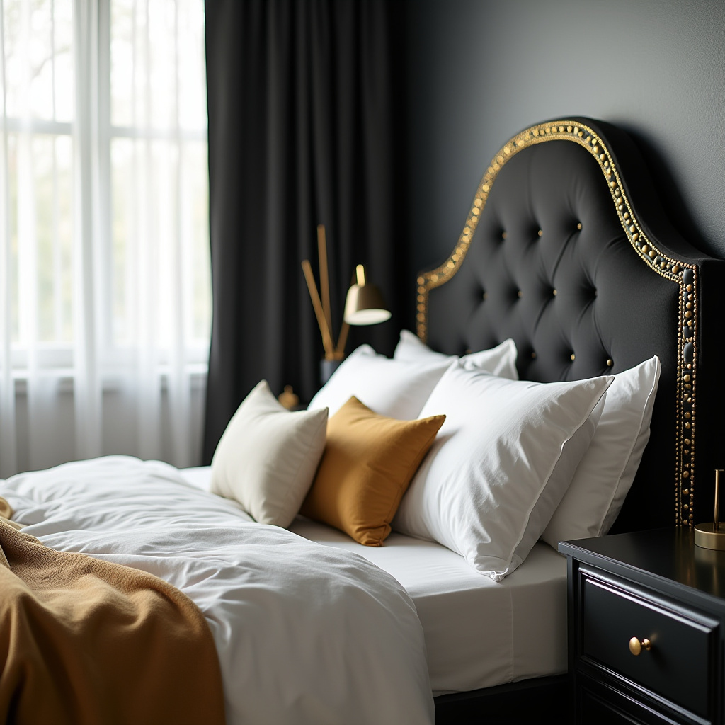 Black White And Gold Bedroom 27
