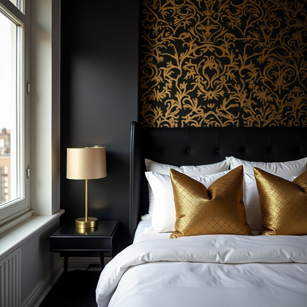 Black White And Gold Bedroom 28