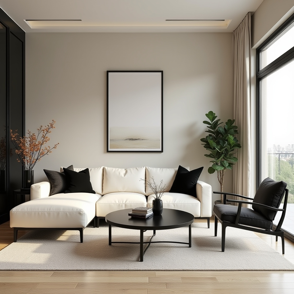 Black And Cream Living Room 13