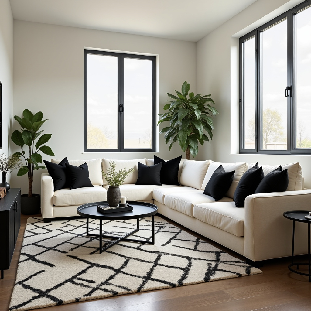 Black And Cream Living Room 16