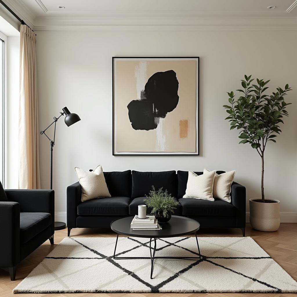 Black And Cream Living Room 18