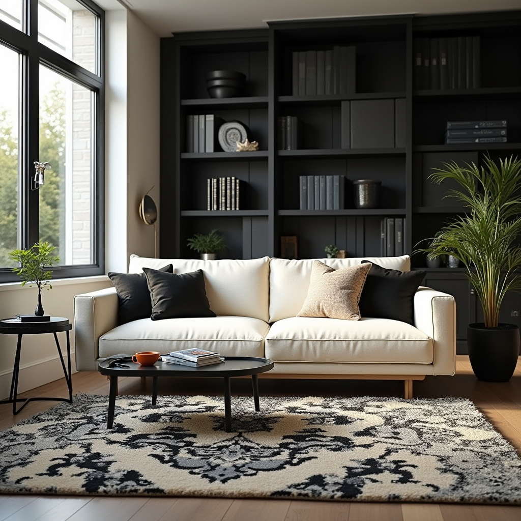 Black And Cream Living Room 20