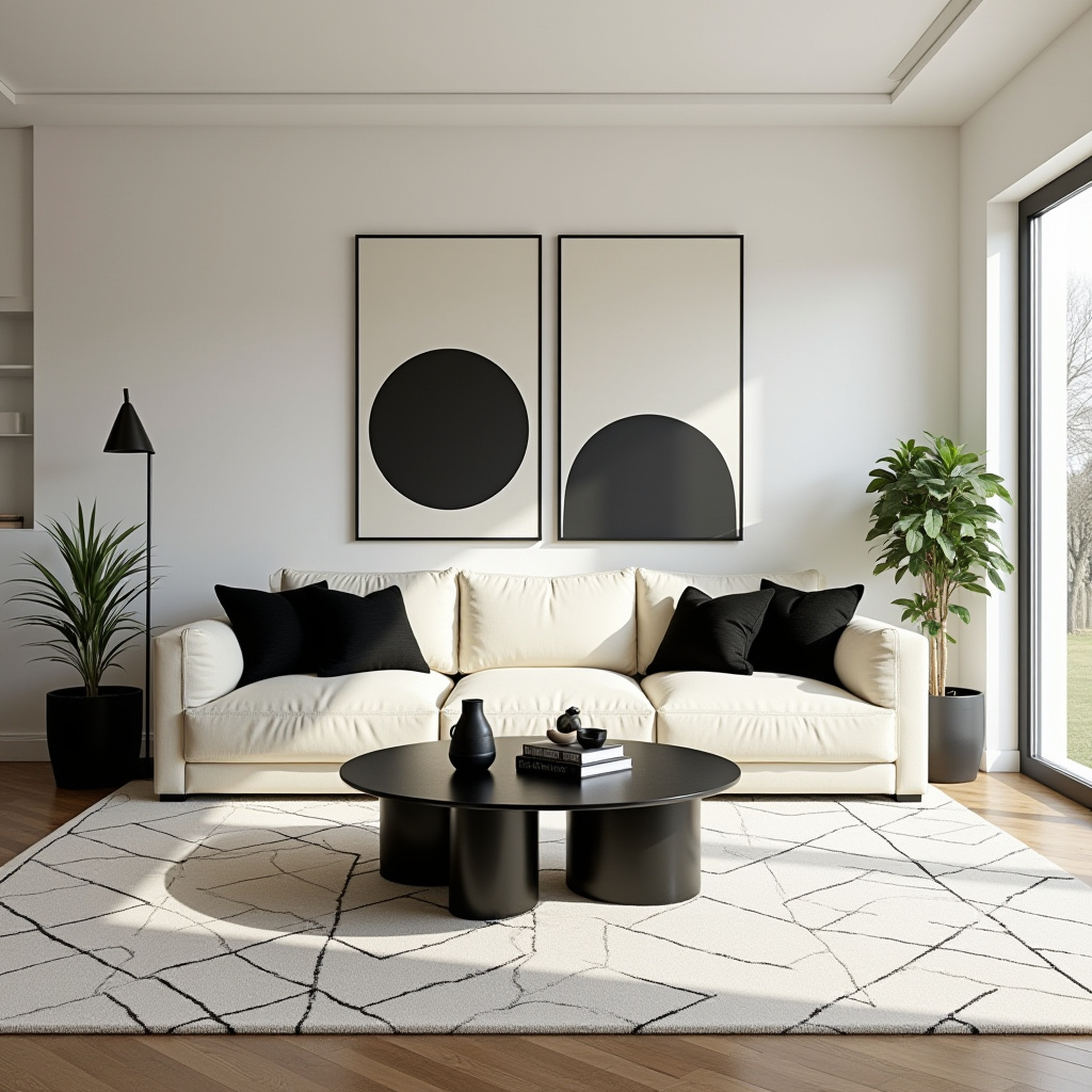 Black And Cream Living Room 23