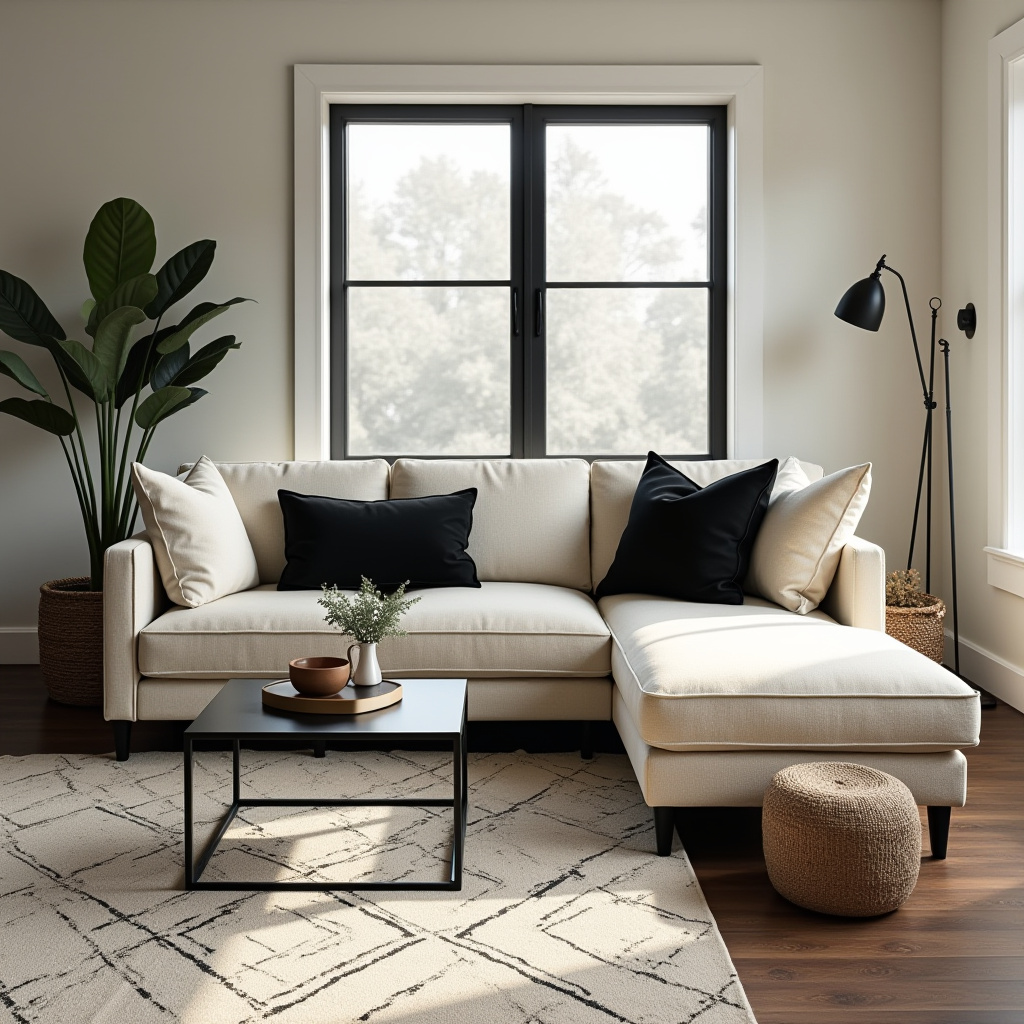 Black And Cream Living Room 27