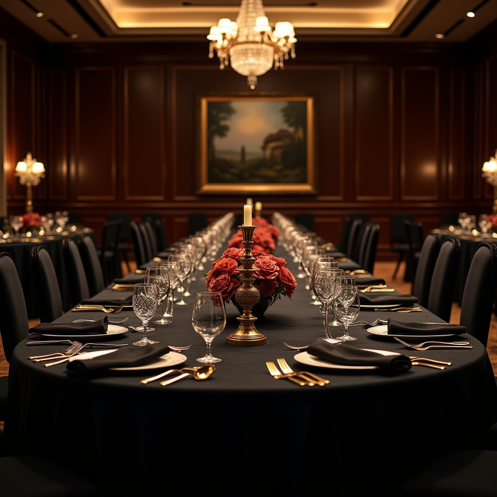 Black And Gold Table Centerpieces 10