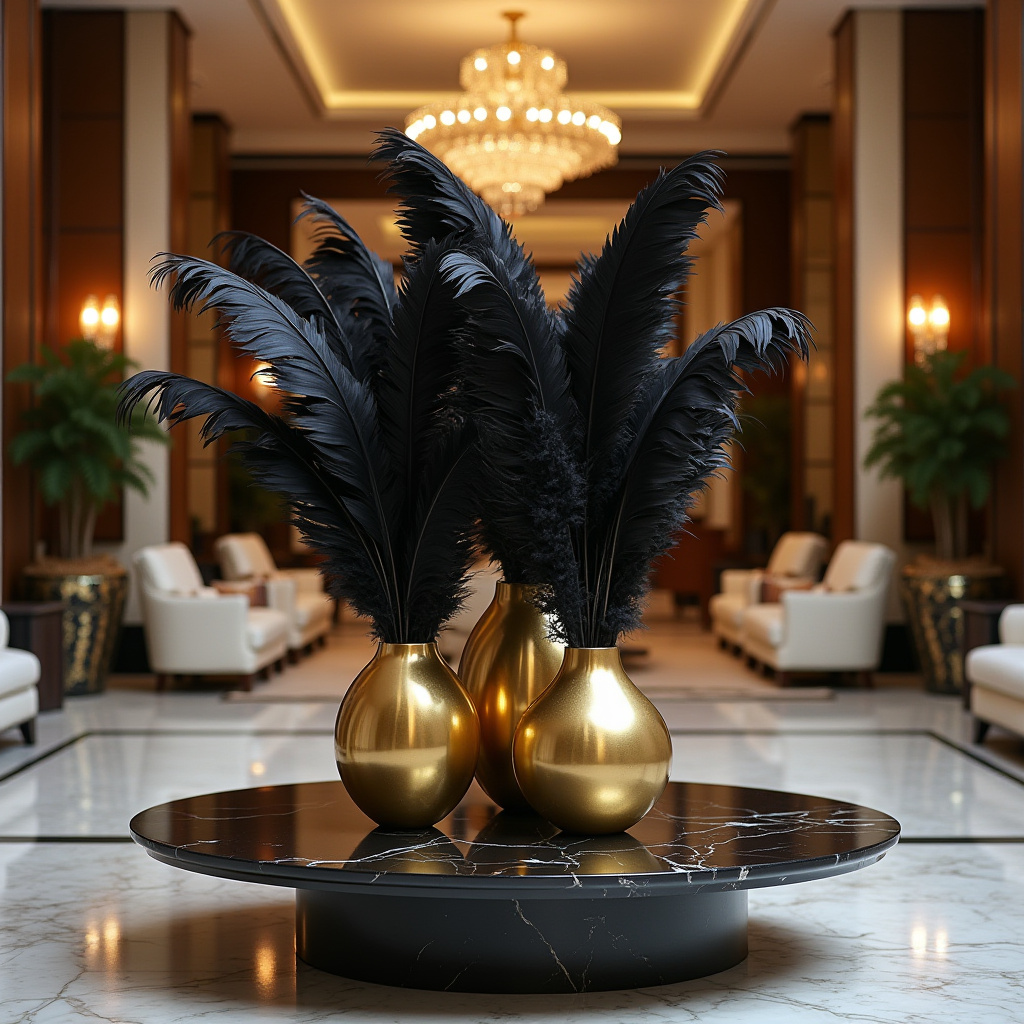 Black And Gold Table Centerpieces 13