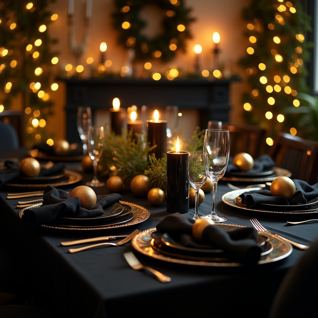 Black And Gold Table Centerpieces 15