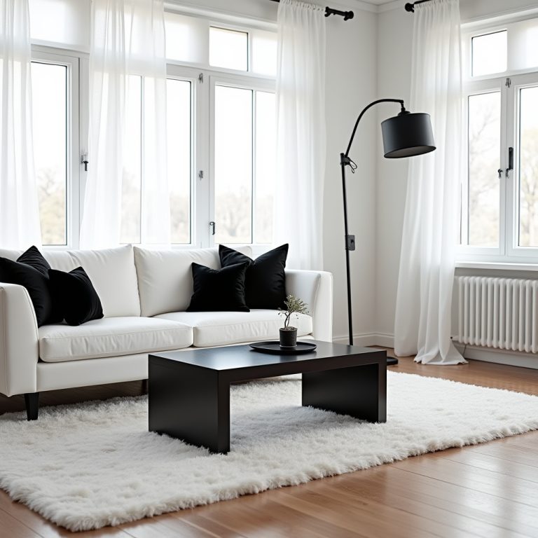 Black And White Living Room Decor 1