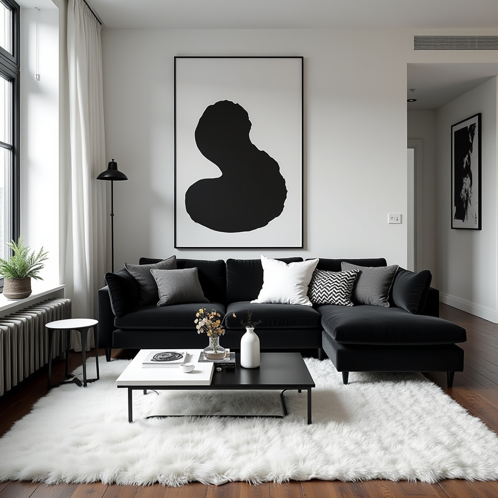 Black And White Living Room Decor 12