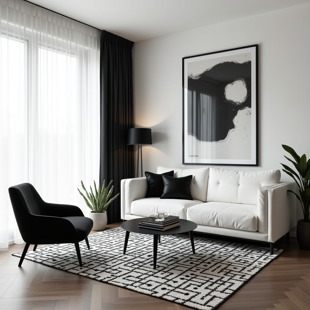 Black And White Living Room Decor 17