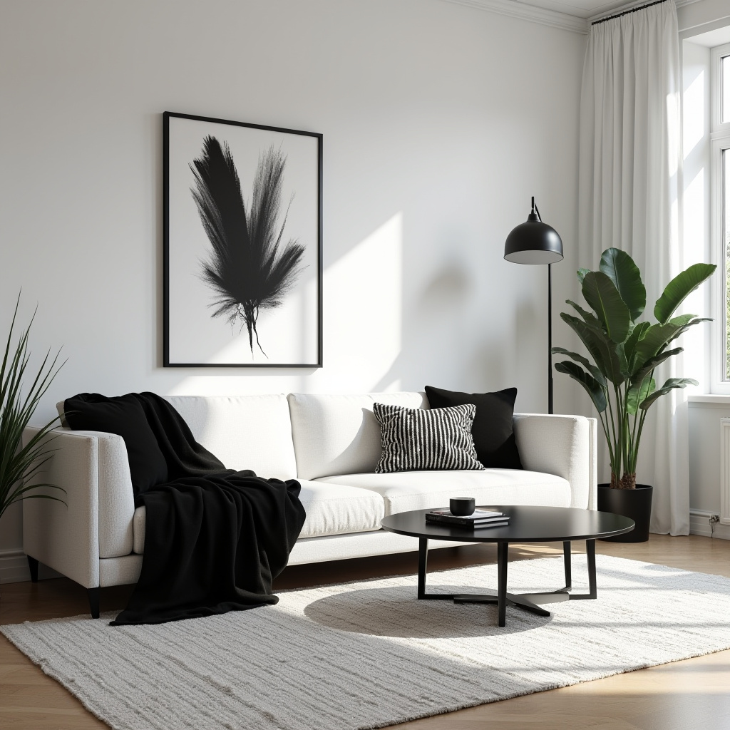Black And White Living Room Decor 22