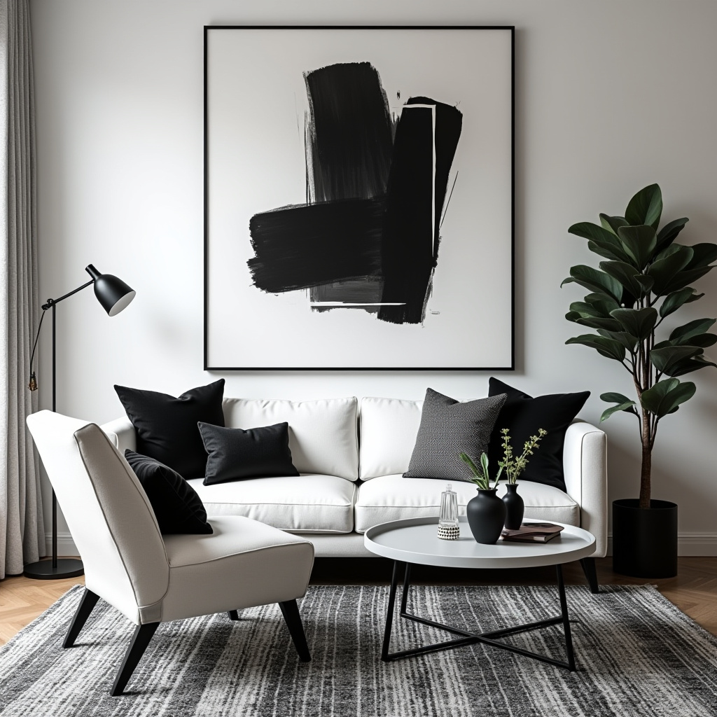 Black And White Living Room Decor 5