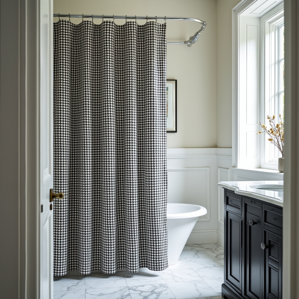 Black And White Shower Curtain 15