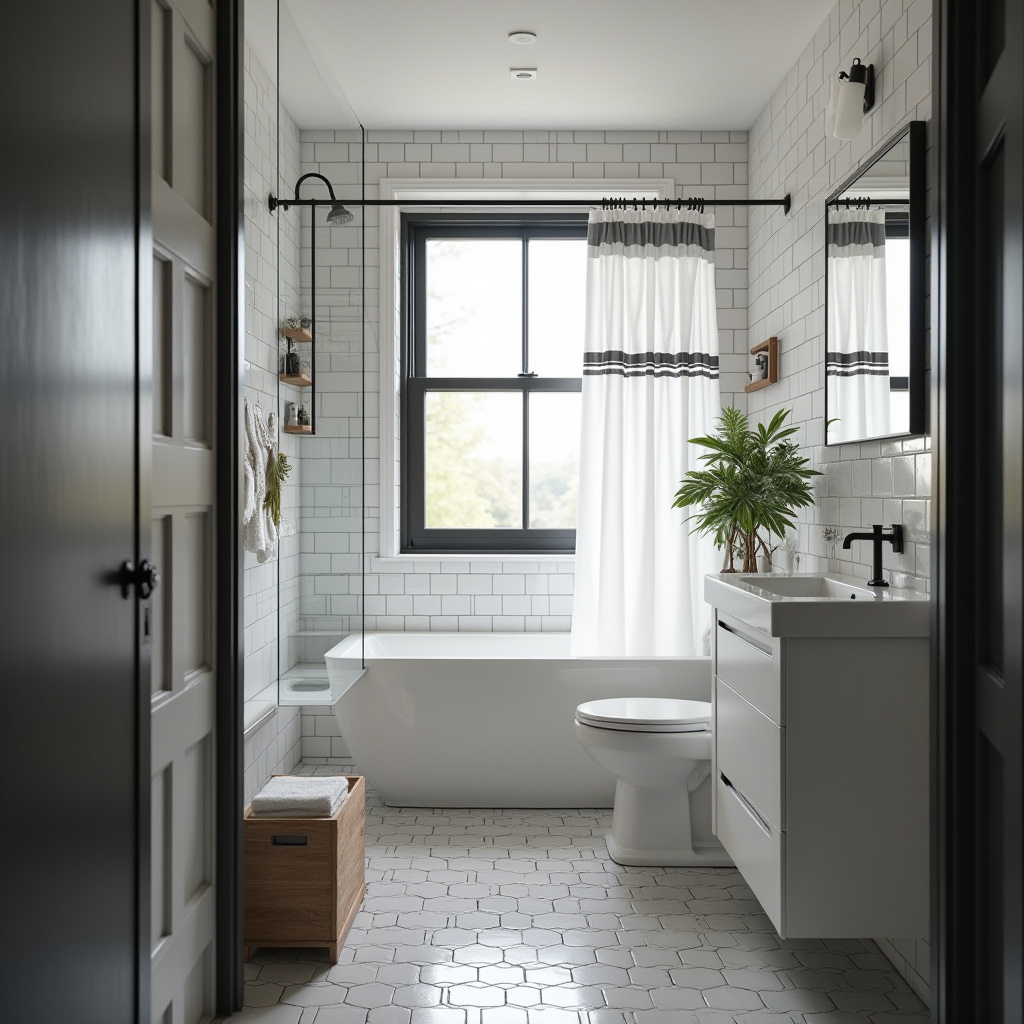 Black And White Shower Curtain 16