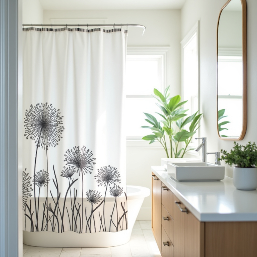 Black And White Shower Curtain 19