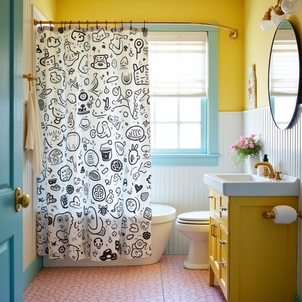 Black And White Shower Curtain 24
