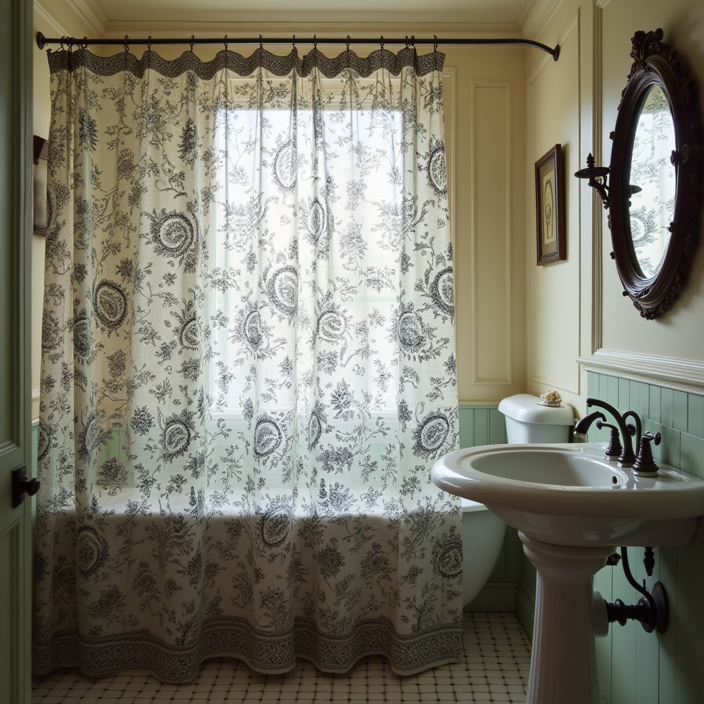 Black And White Shower Curtain 25