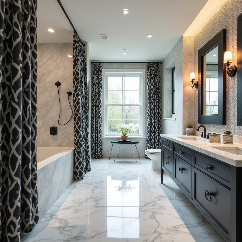 Black And White Shower Curtain 26