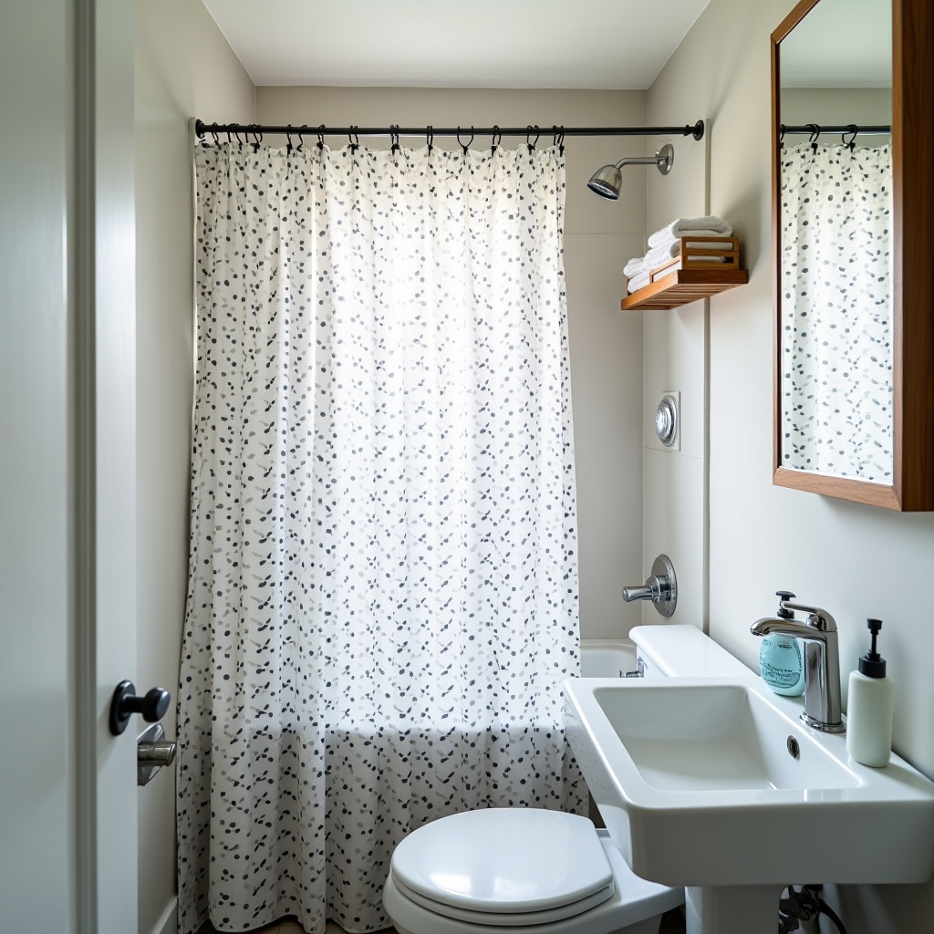 Black And White Shower Curtain 7