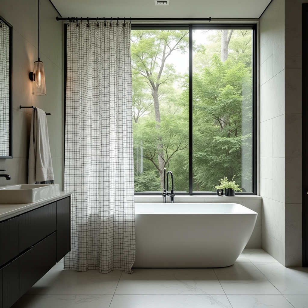 Black And White Shower Curtain 9