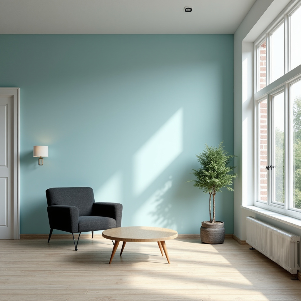 Blue Accent Wall Living Room 13