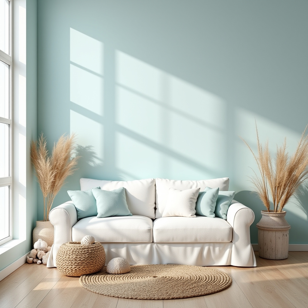Blue Accent Wall Living Room 14