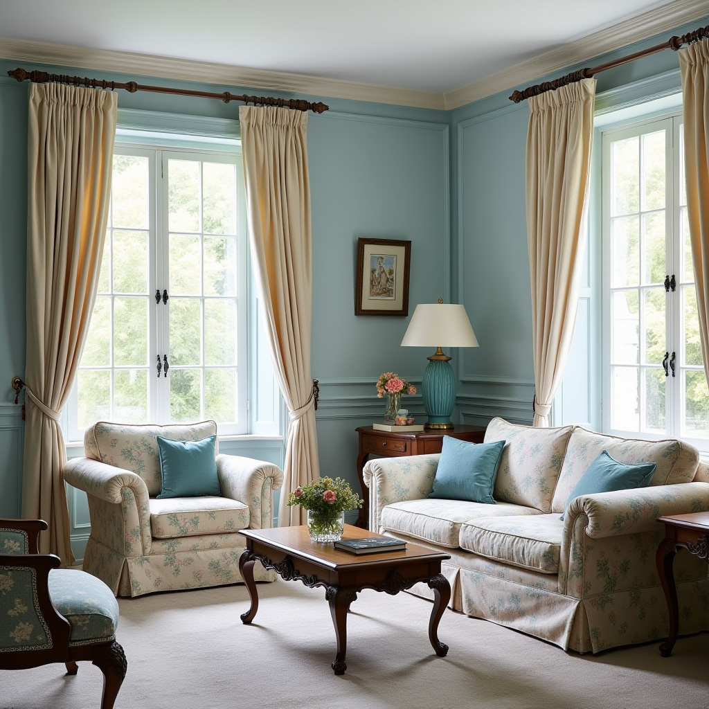 Blue Accent Wall Living Room 17