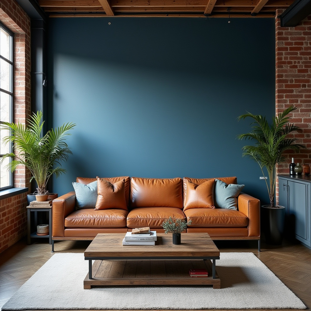 Blue Accent Wall Living Room 18