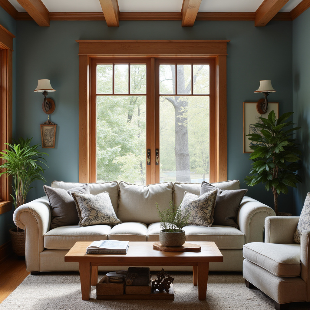 Blue Accent Wall Living Room 26