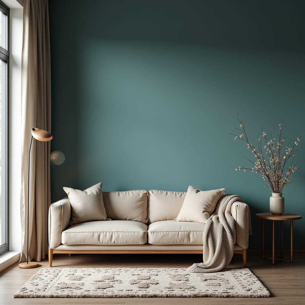 Blue Accent Wall Living Room 4