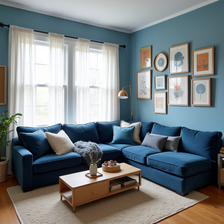 Blue Walls Living Room 1
