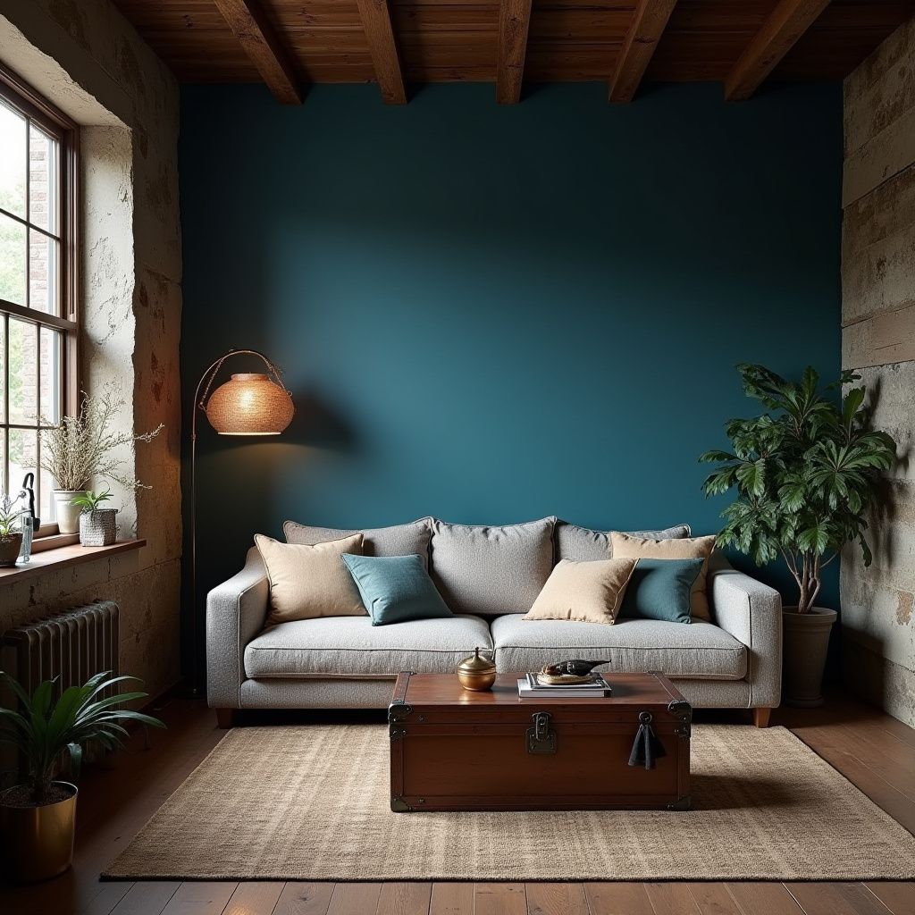 Blue Walls Living Room 10
