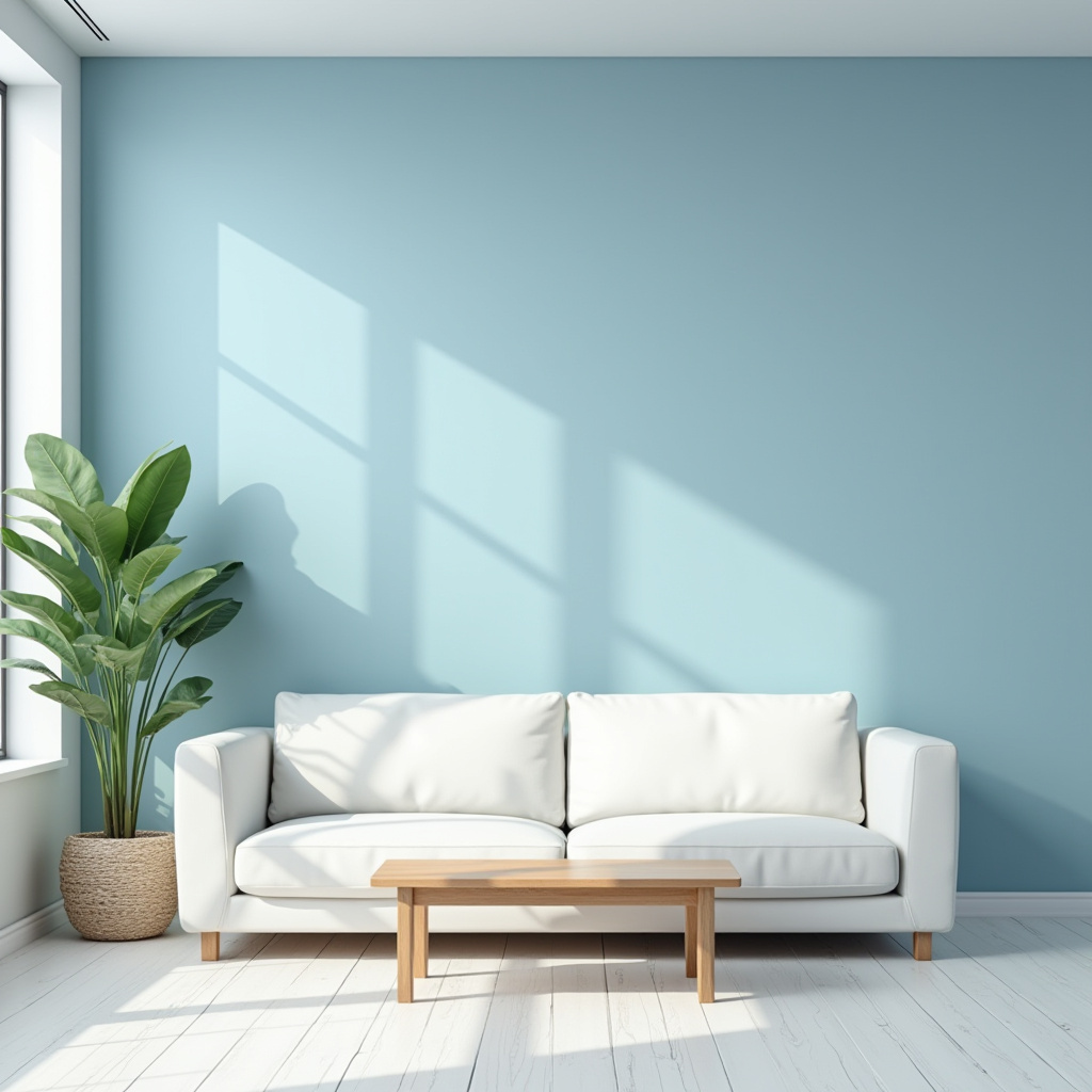Blue Walls Living Room 12
