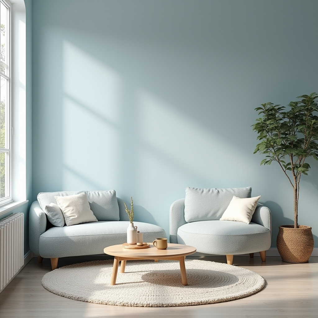 Blue Walls Living Room 14