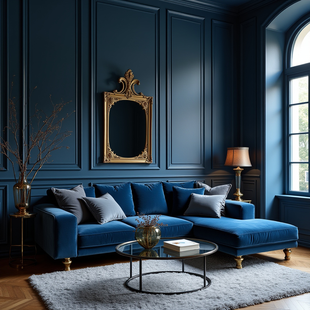 Blue Walls Living Room 17