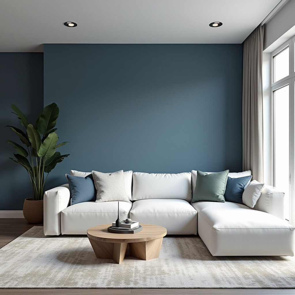 Blue Walls Living Room 19