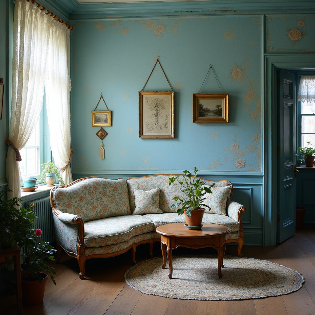 Blue Walls Living Room 20