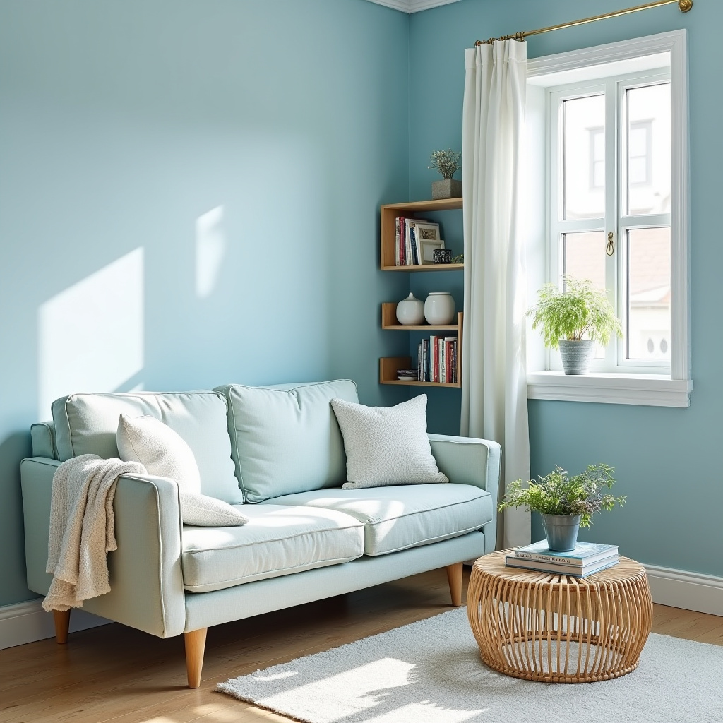 Blue Walls Living Room 5
