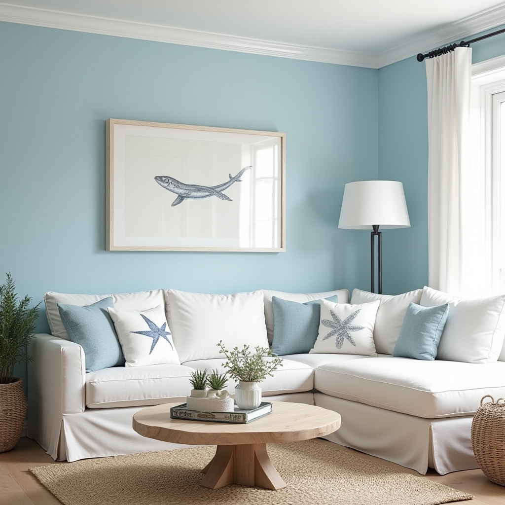 Blue Walls Living Room 7