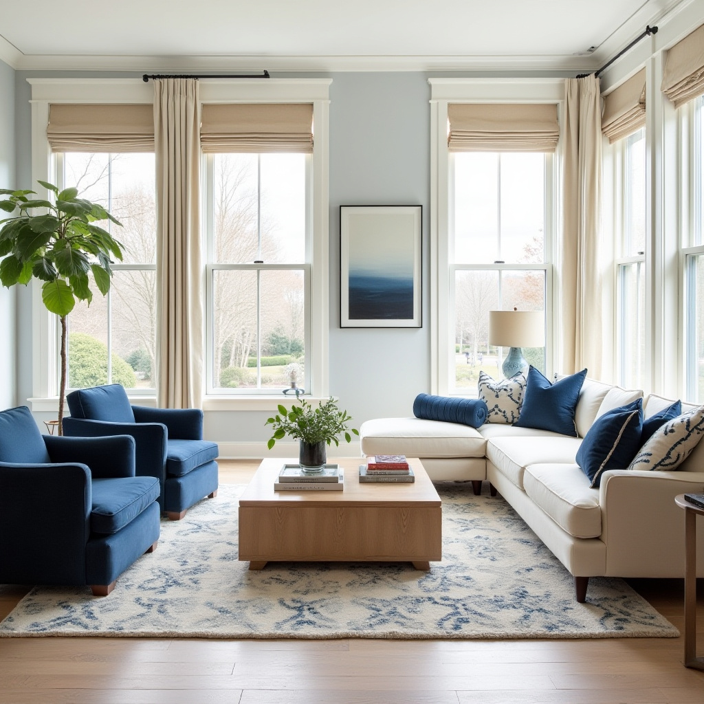 Blue And Cream Living Room 10