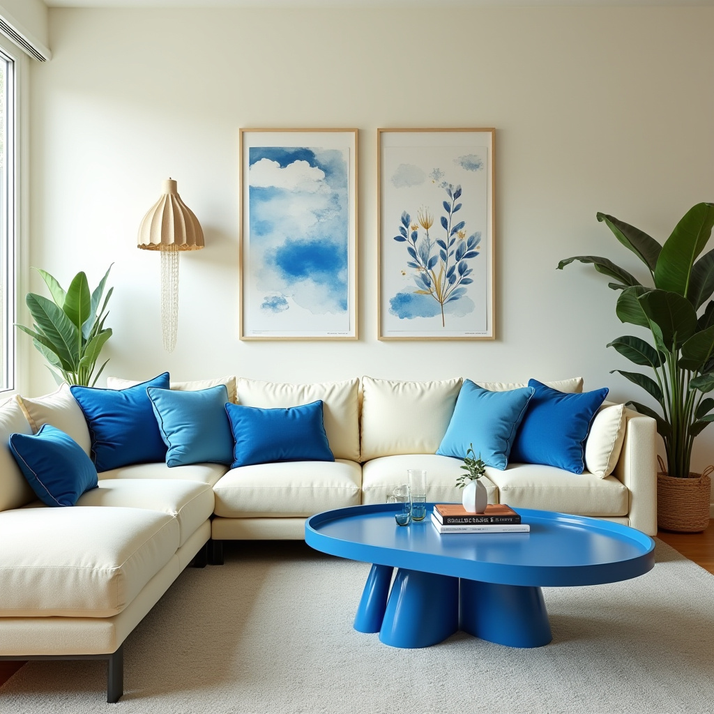 Blue And Cream Living Room 11