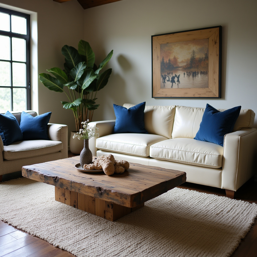 Blue And Cream Living Room 12
