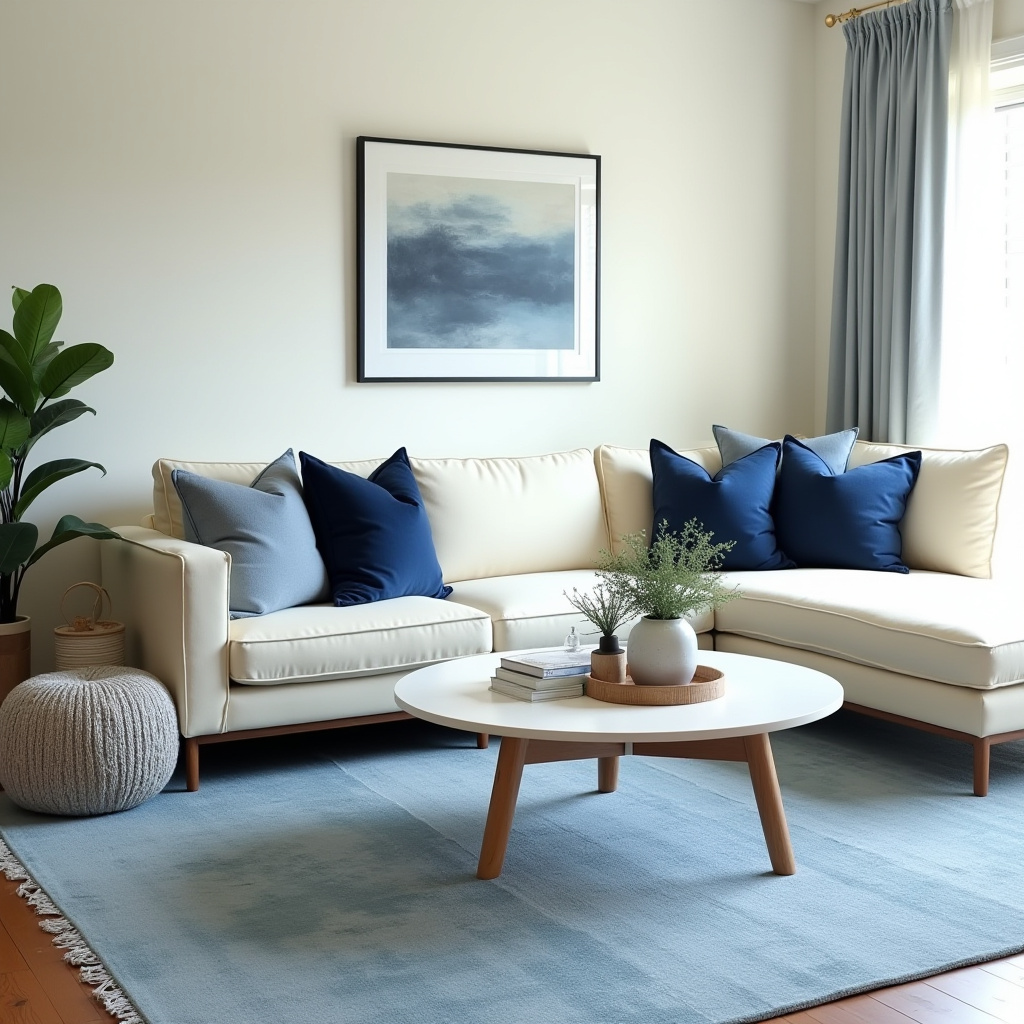 Blue And Cream Living Room 14