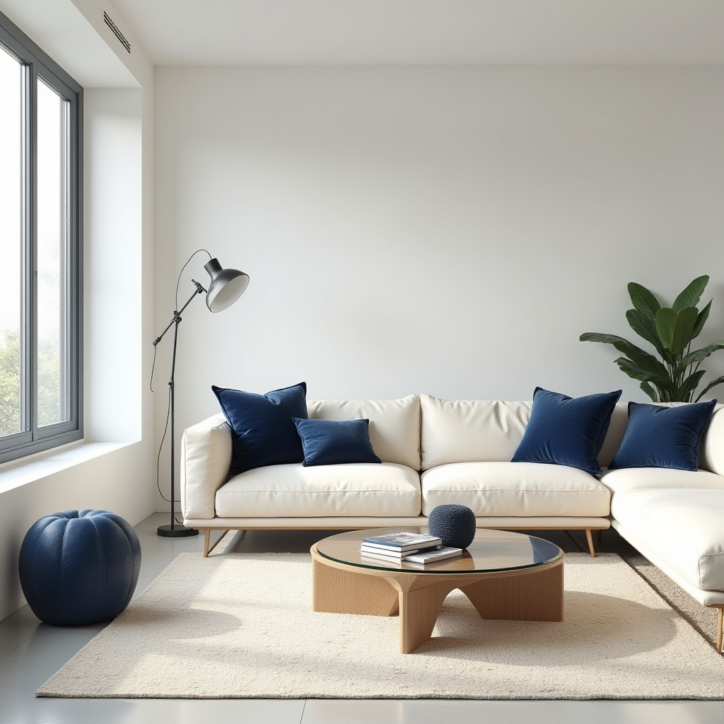 Blue And Cream Living Room 16