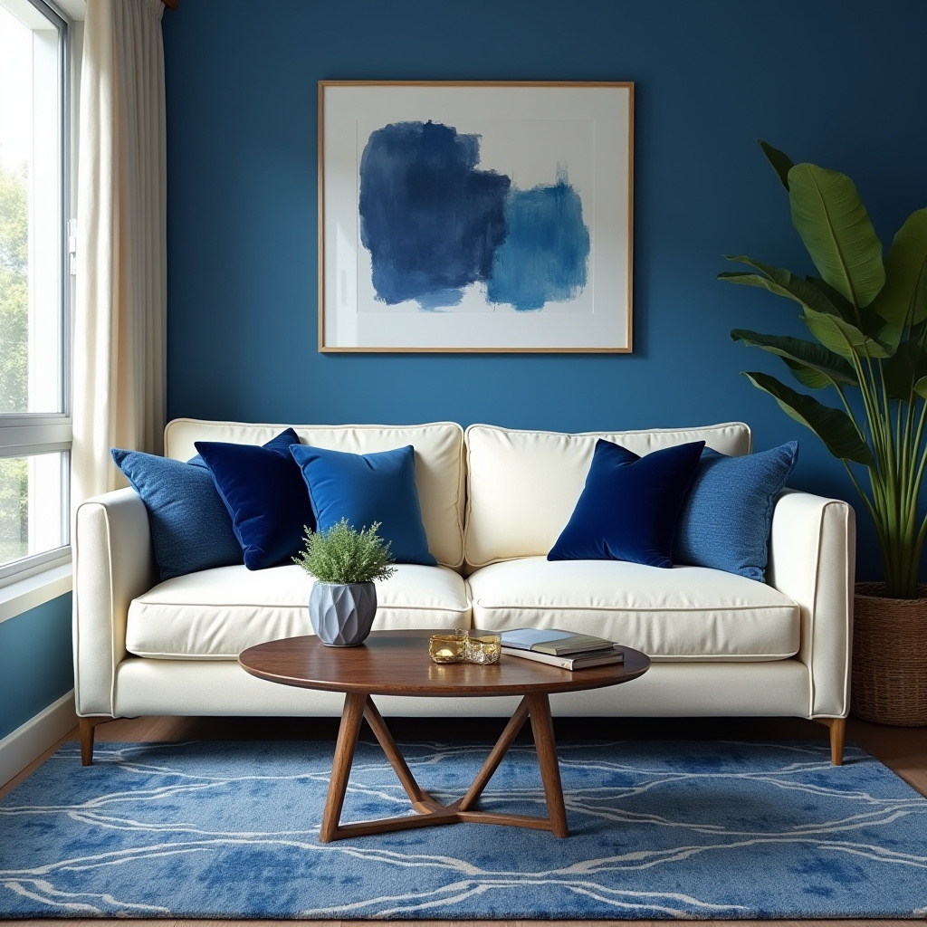 Blue And Cream Living Room 20