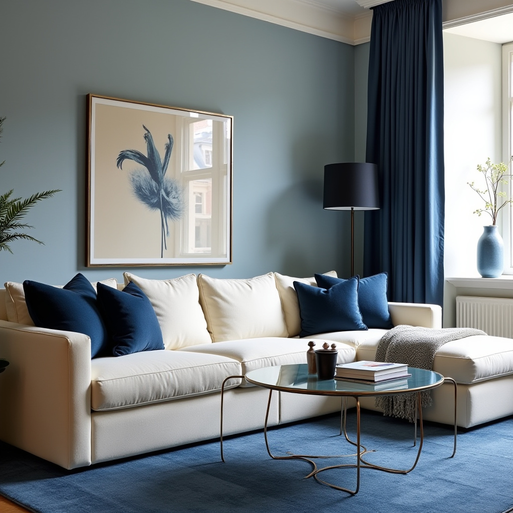 Blue And Cream Living Room 27