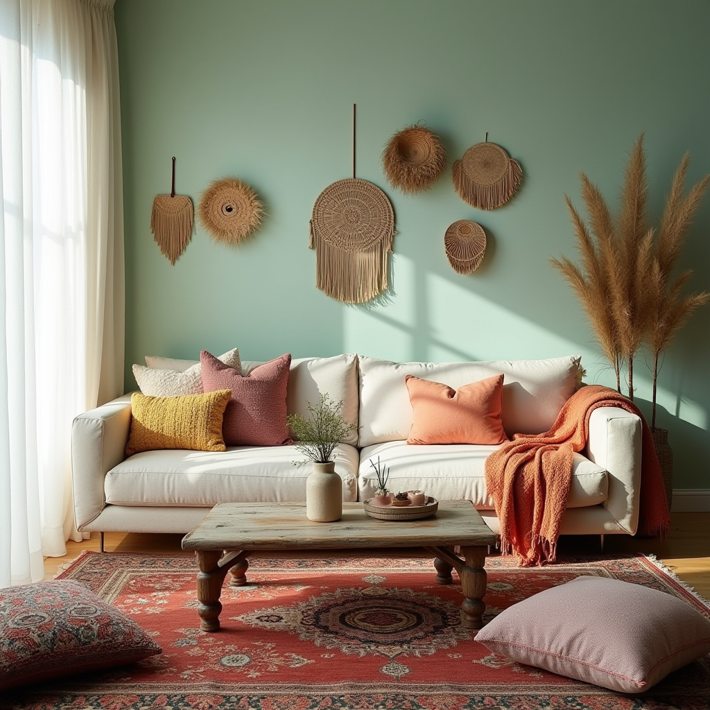 Bohemian Living Room Decor 11