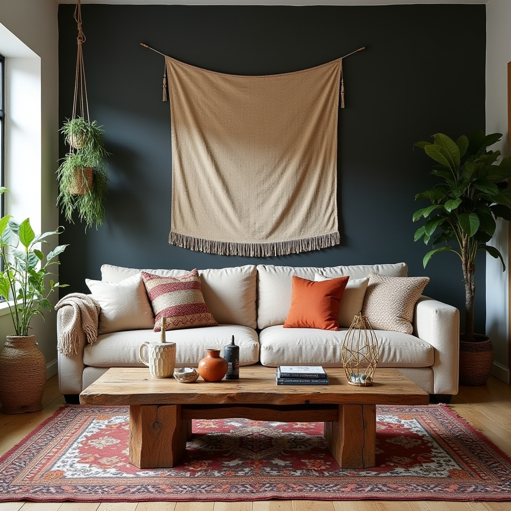 Bohemian Living Room Decor 9